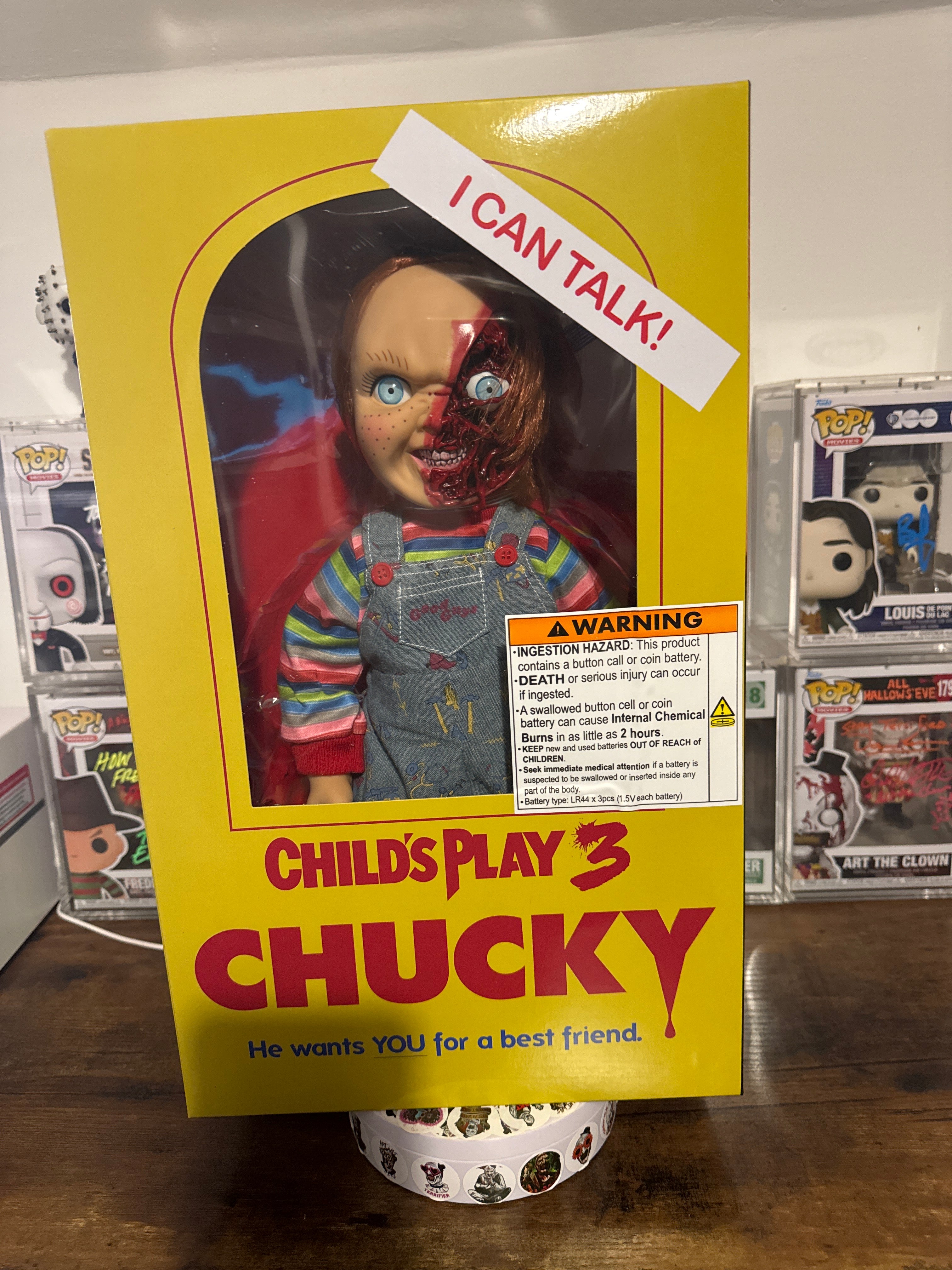 Chucky Pizza Face Talking Mezco