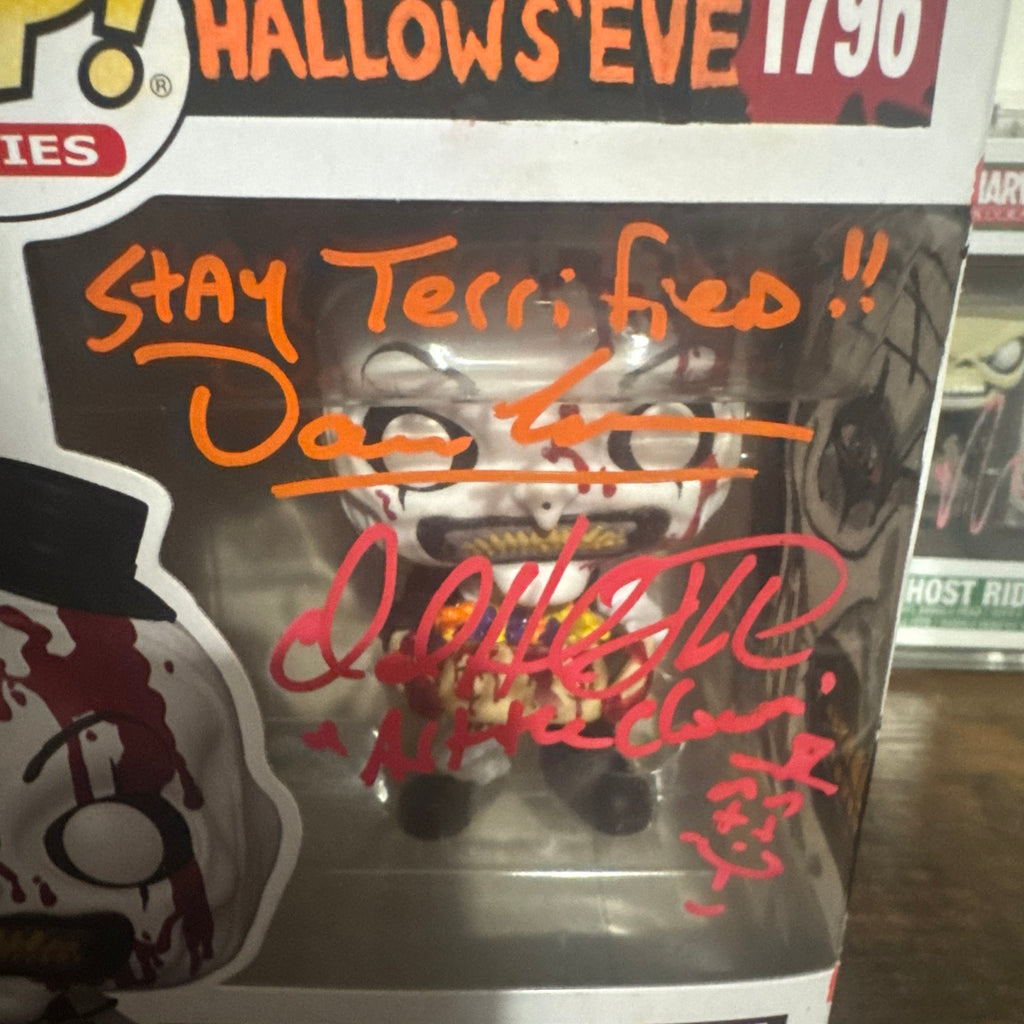 Signed Custom Art The Clown #1796 Signed By Damien Leone & David Howard Thornton JSA