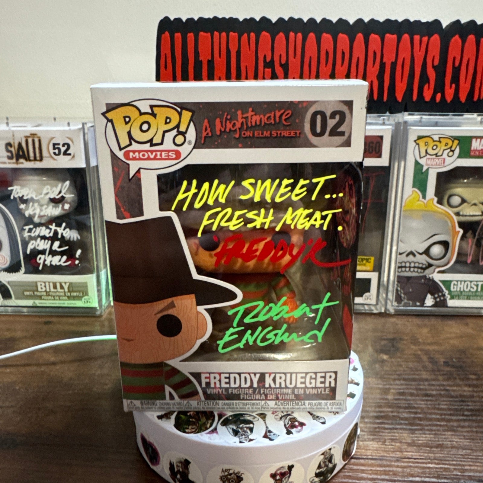 Signed Robert Englund Signed Freddy Krueger #02 Custom Hand Painted