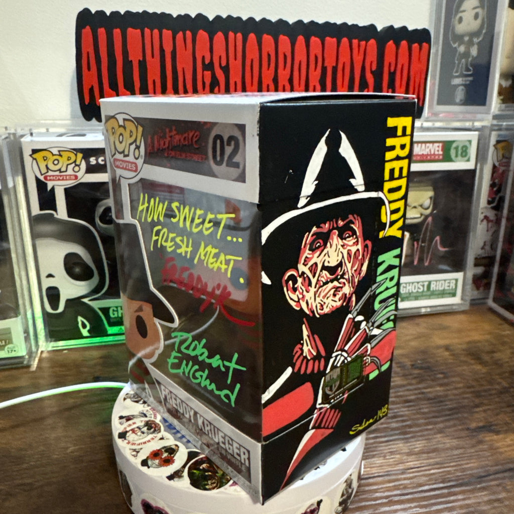 Signed Robert Englund Signed Freddy Krueger #02 Custom Hand Painted