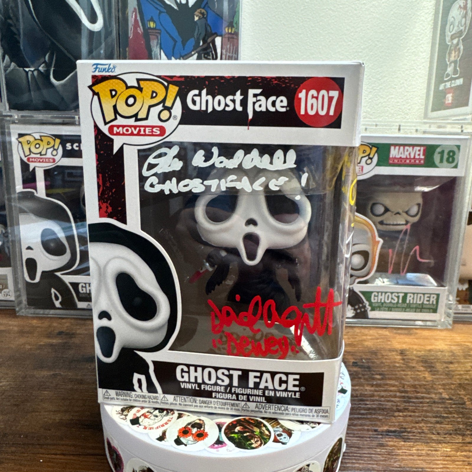 Signed 4 x Cast OG Scream Ghost Face #1607
