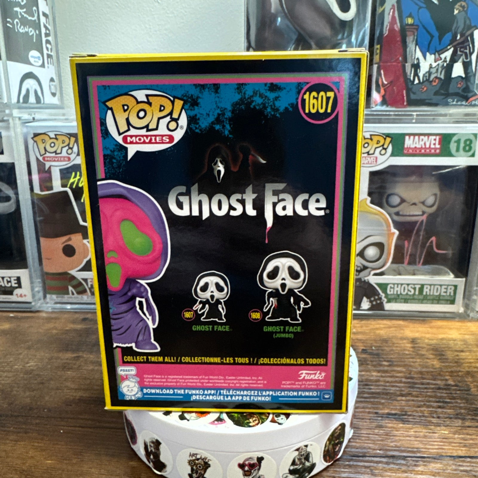 Signed Lee Waddell Ghost Face #1607 Blacklight