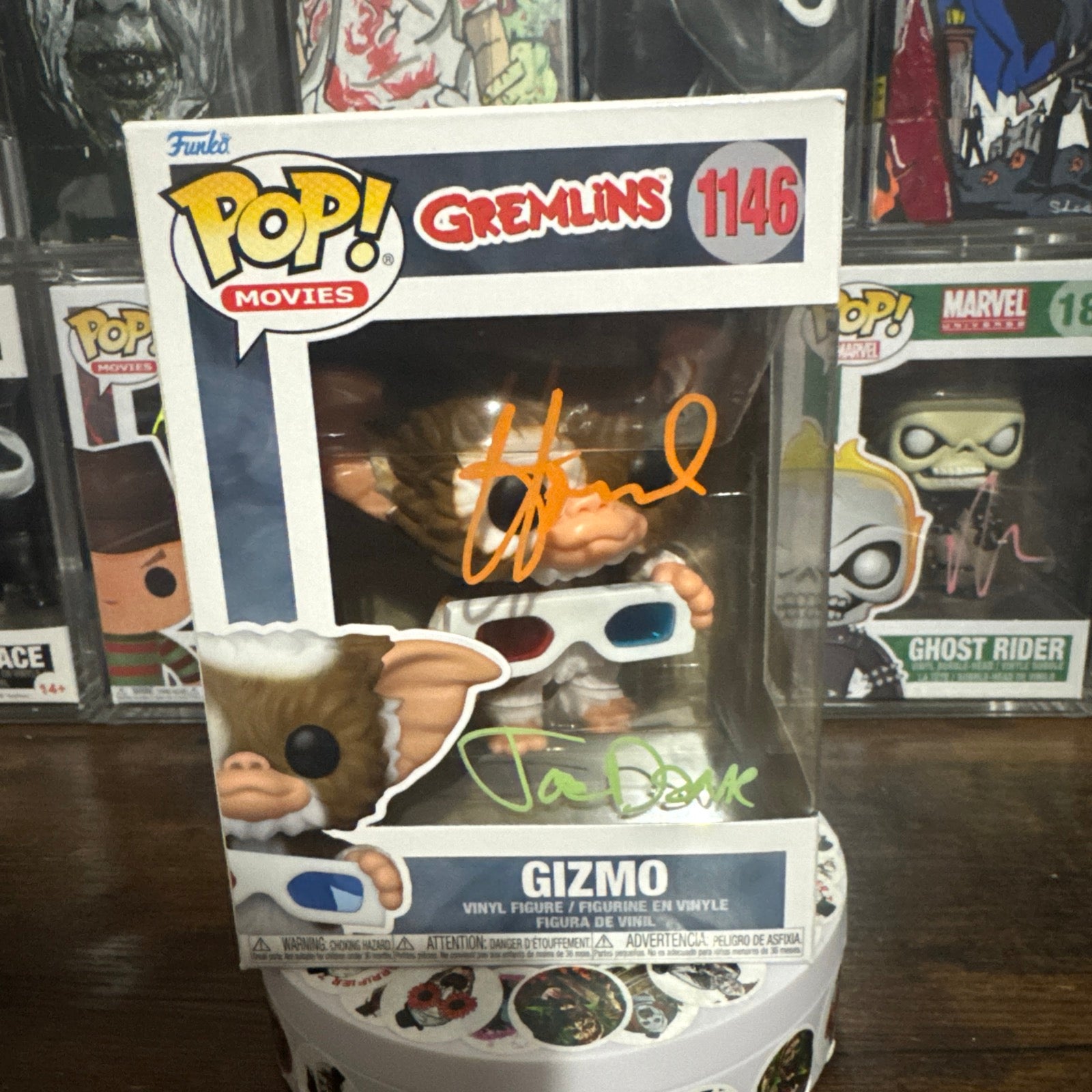 Signed Dual Howie Mandel and Joe Dante Gizmo #1146 Gremlins