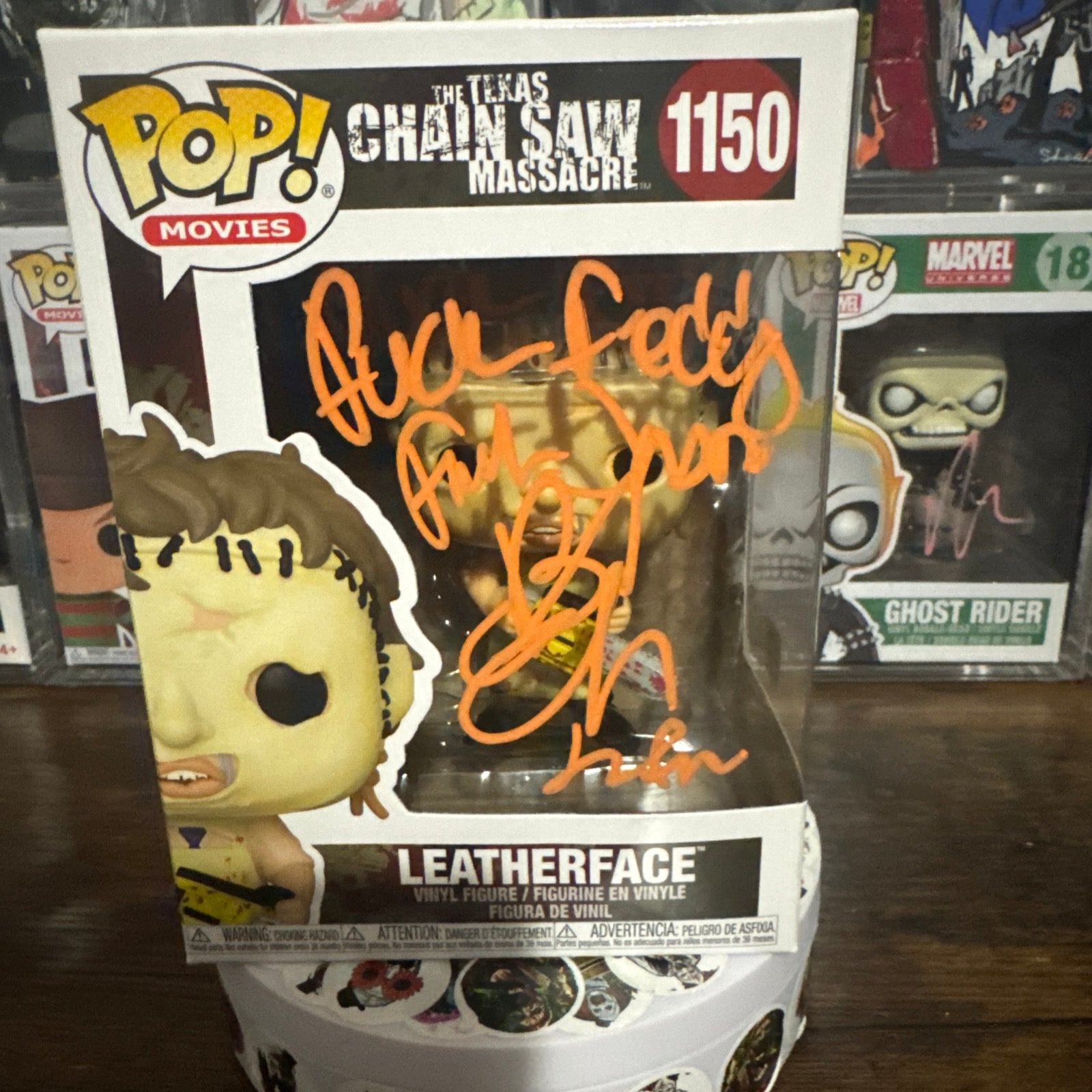 Signed Bob Elmore Leatherface #1150 Texas Chainsaw Massacre