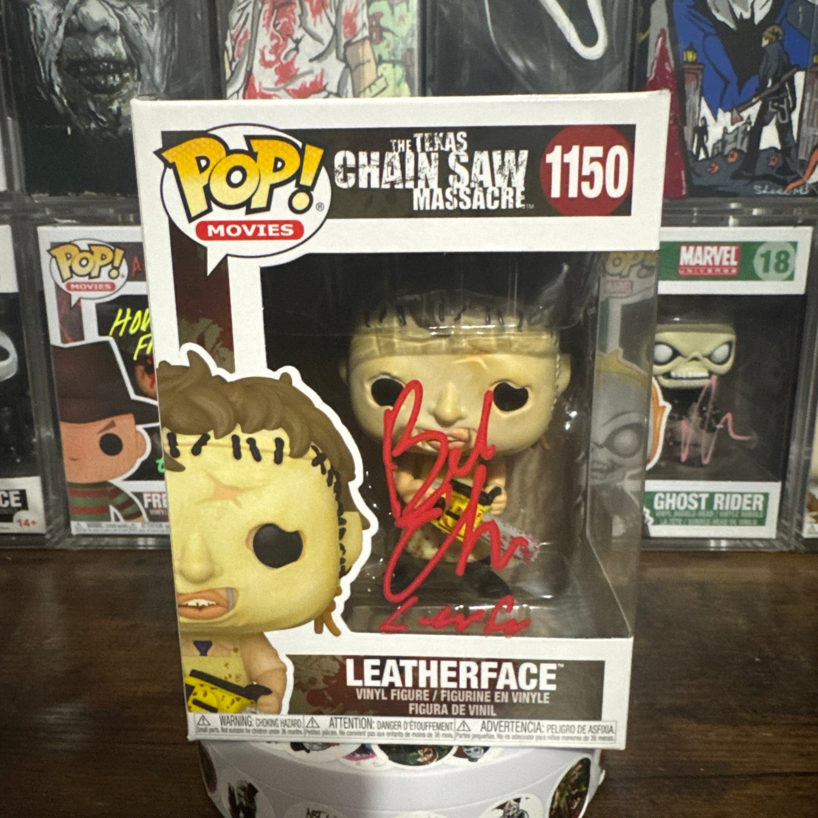 Signed Bob Elmore Leatherface #1150 Texas Chainsaw Massacre