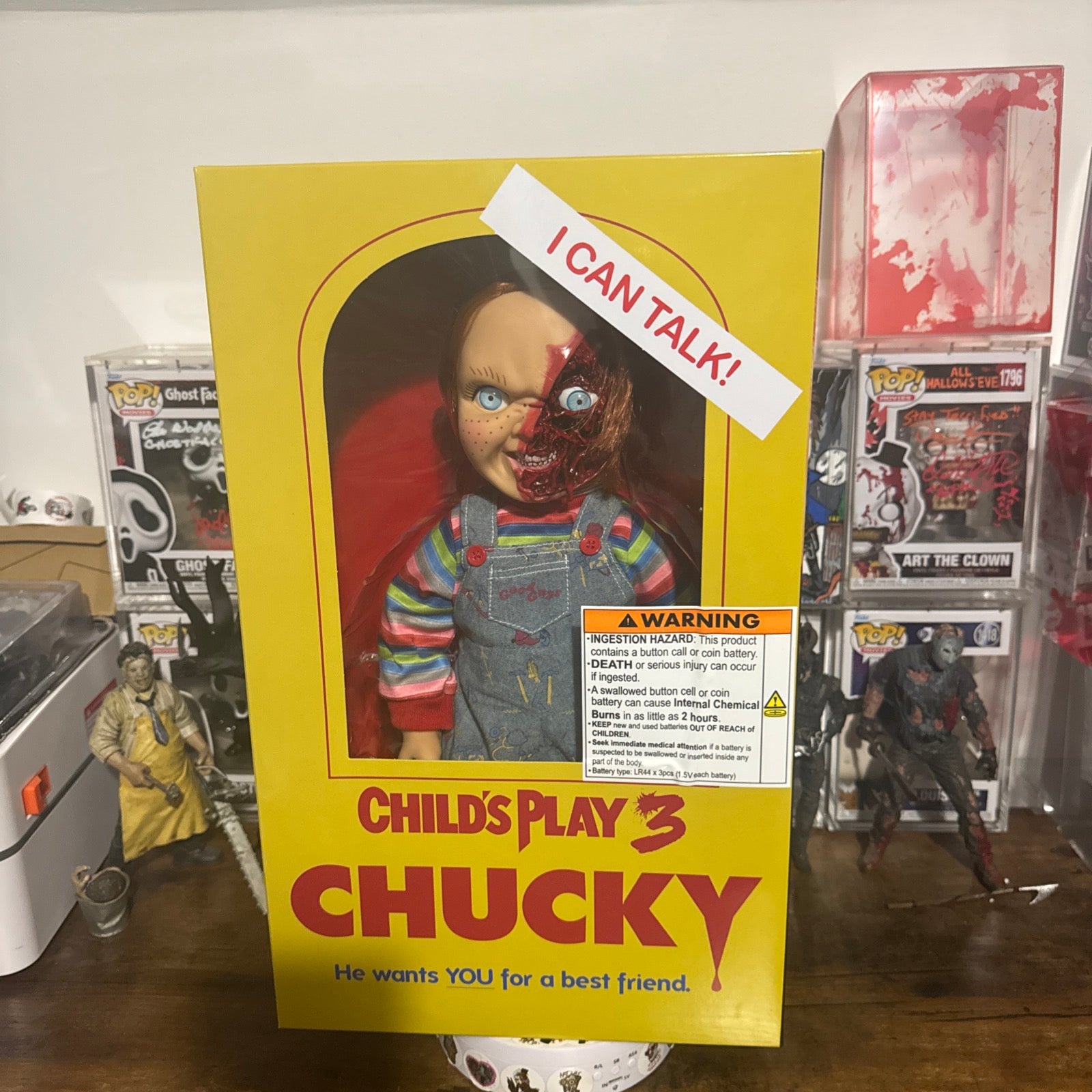 Chucky Pizza Face Talking Mezco Child’s Play 3