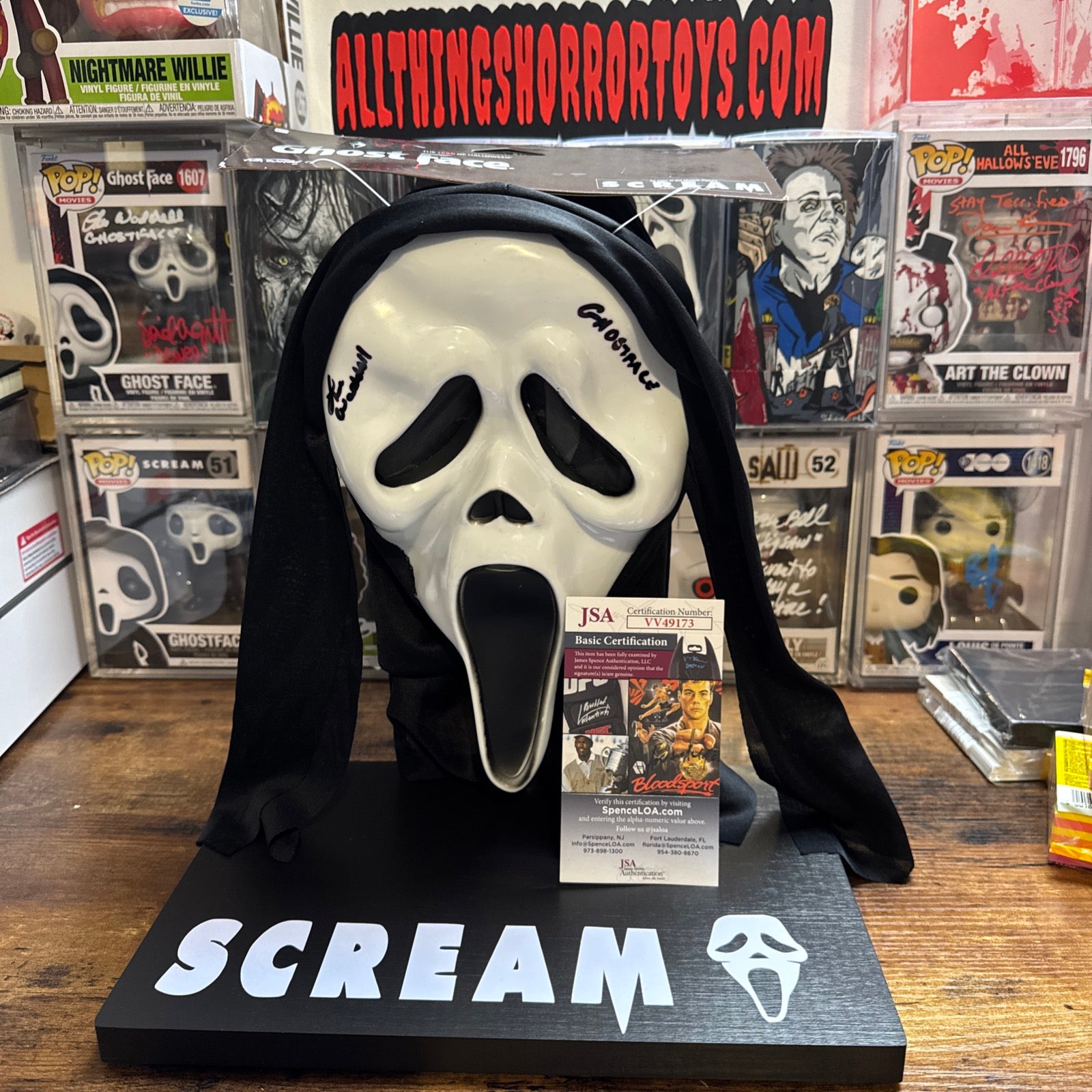 Signed Lee Waddell Ghost Face Mask