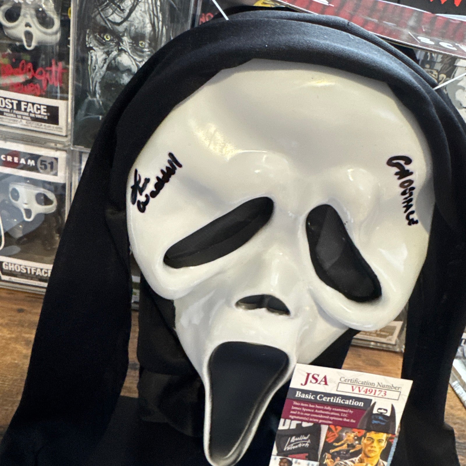 Signed Lee Waddell Ghost Face Mask