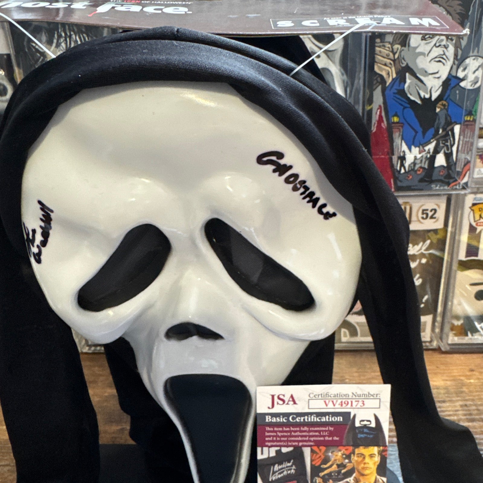 Signed Lee Waddell Ghost Face Mask