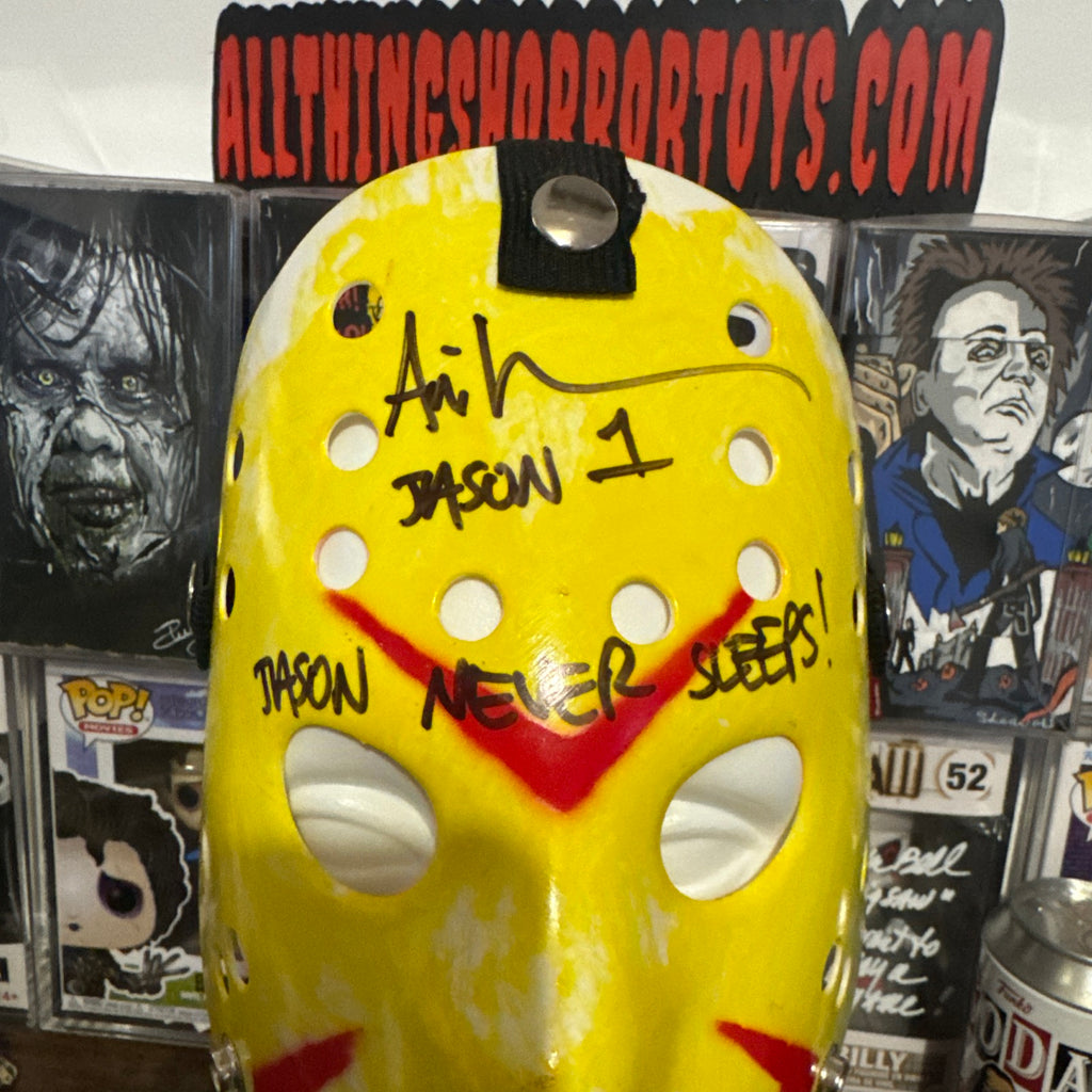 Signed Ari Lehman Jason Voorhees Mask Quoted Beckett Certified Friday 13th