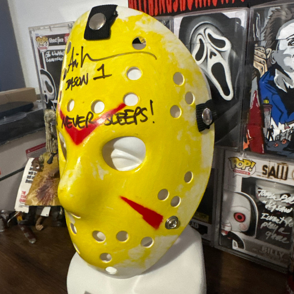 Signed Ari Lehman Jason Voorhees Mask Quoted Beckett Certified Friday 13th