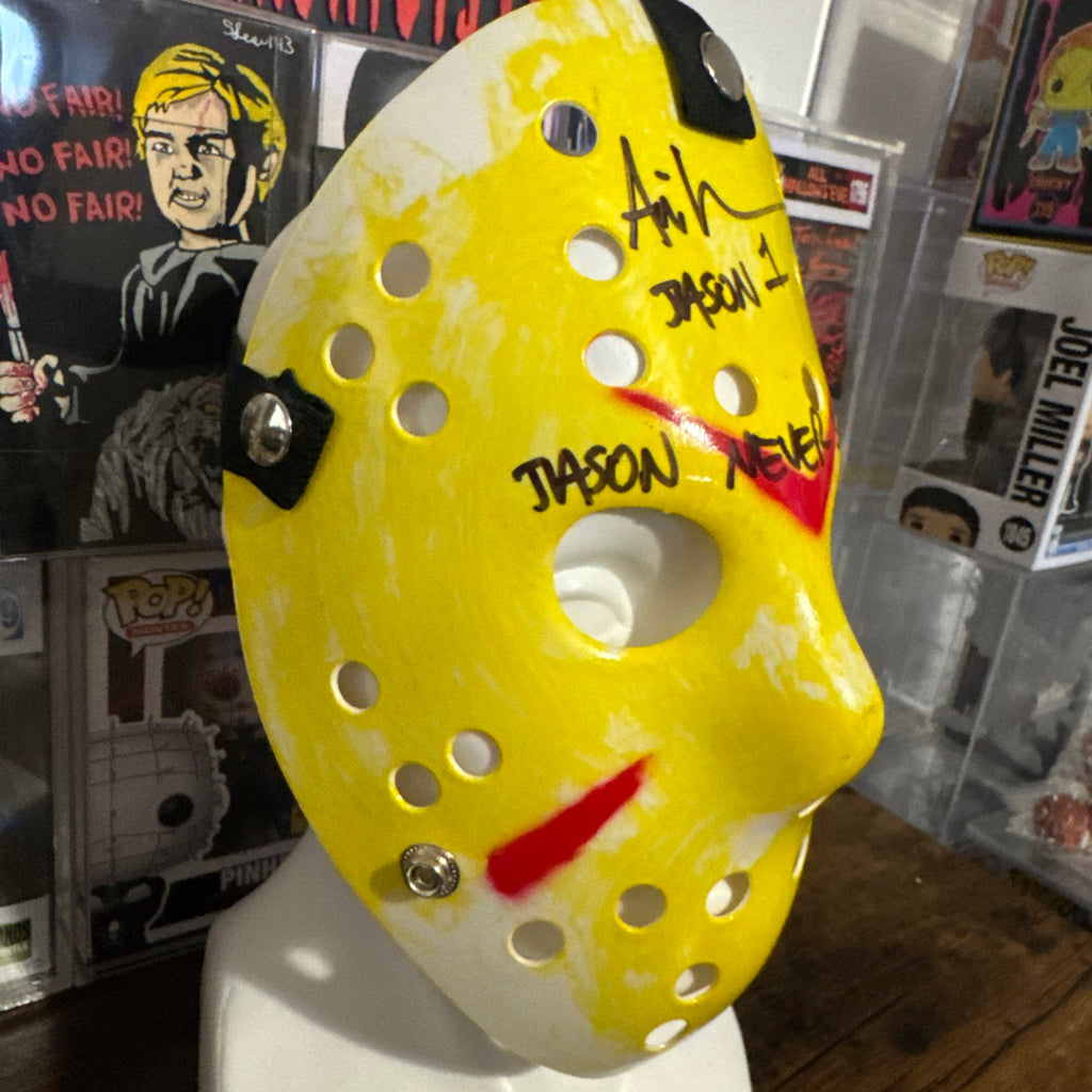 Signed Ari Lehman Jason Voorhees Mask Quoted Beckett Certified Friday 13th